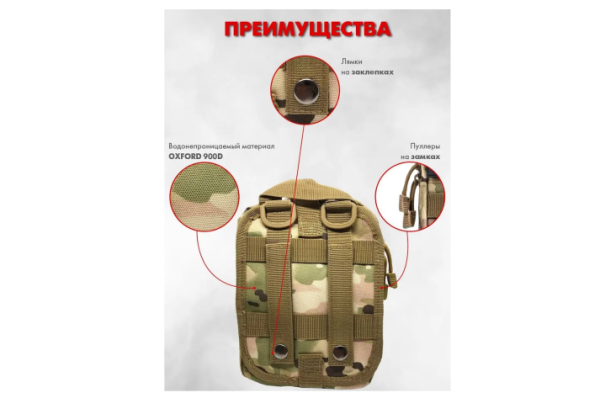 Аптечка тактическая укомплектованная 20 предметов мультикам